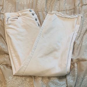 Tyler boe size 8 white straight leg jeans